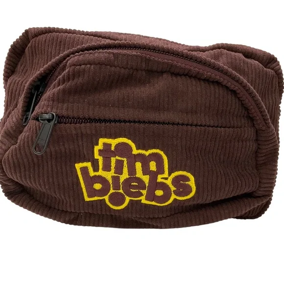 Justin Bieber x Tim Hortons Collab Tim Biebs Fanny Pack Brown Corduroy B… - Picture 6 of 16